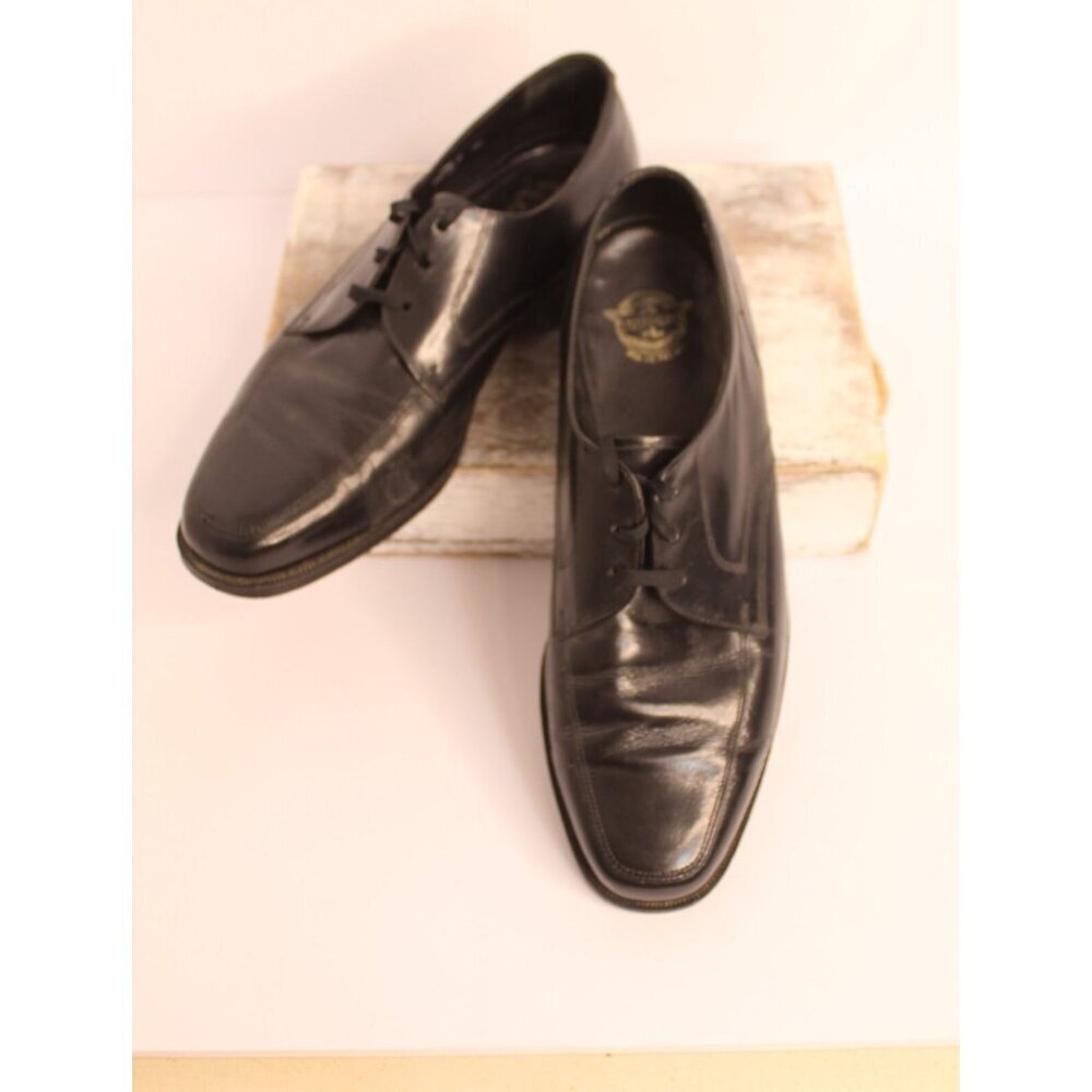 Florsheim Dress Shoes Men's 9D Black Leather Classic Lace Up Modern Y2K #23614
